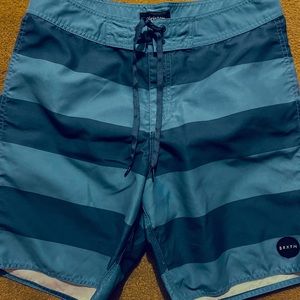 Brixton Barge Stripe Boardshort Size 31 Blue